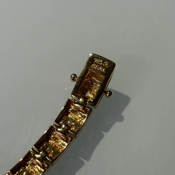 Gold plated 925 Silver Tennis Bracelet - Picture 5 of 9